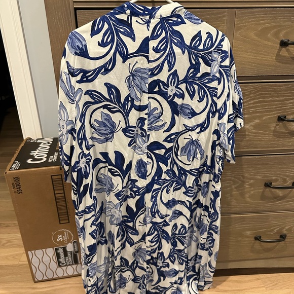H&M - Blue and White Straight Dress Size XL - Picture 3 of 3